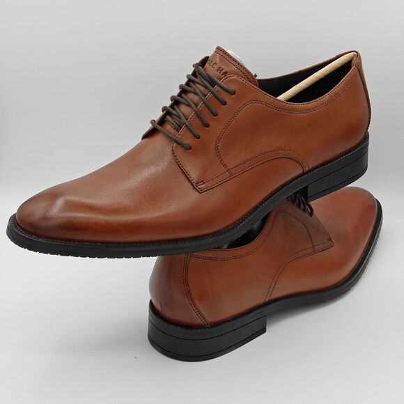 Cole Haan Men’s Leather Modern Essentials Plain Toe Oxford Shoe British Tan